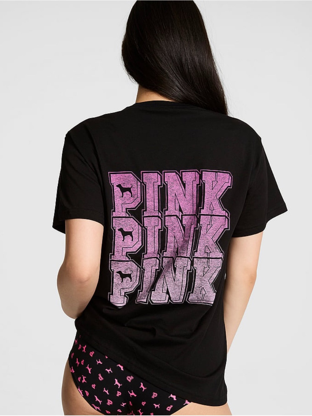 New Black XL PINK Victoria's Secret Graphic T Shirt 2026 Pink Friday Top